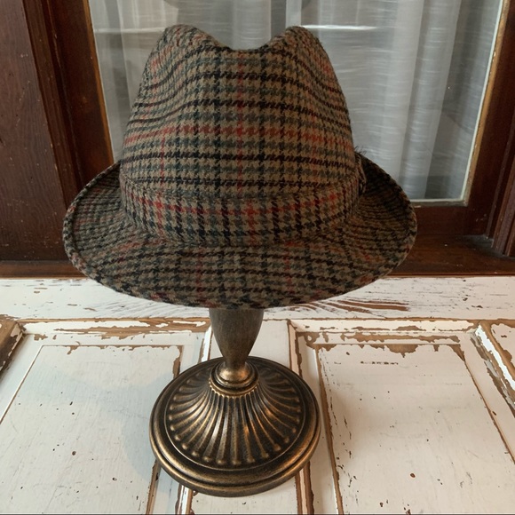 Vintage Tweed 1970’s Tweed Fedora Hat